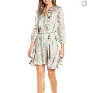 GIBSONLOOK | Gibson x City Safari Tara Gibson Tie Neck Satin Dress